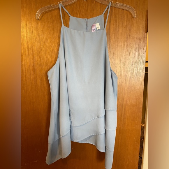 Light Blue Spaghetti Strap Shirt from Francesca’s - Picture 1 of 3